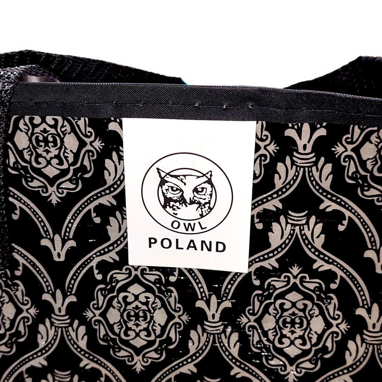 Сумка господарська Owl Poland №5 Damask поліпропіленова прошита із замком 47х65х29 см Black (203413-5-dam) - фото 3