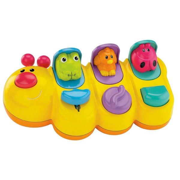 Игрушки Fisher Price Убегающий Львенок/Механическое пианино Гусеница/Кубики Друзья из джунглей - фото 2