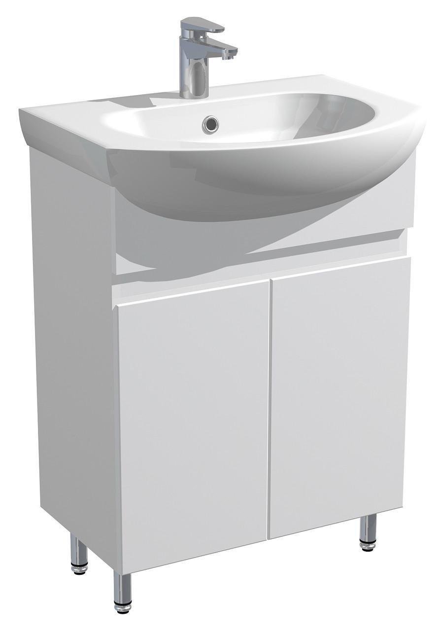 Тумба c умывальником Руна 60 для ванной комнаты Белый
