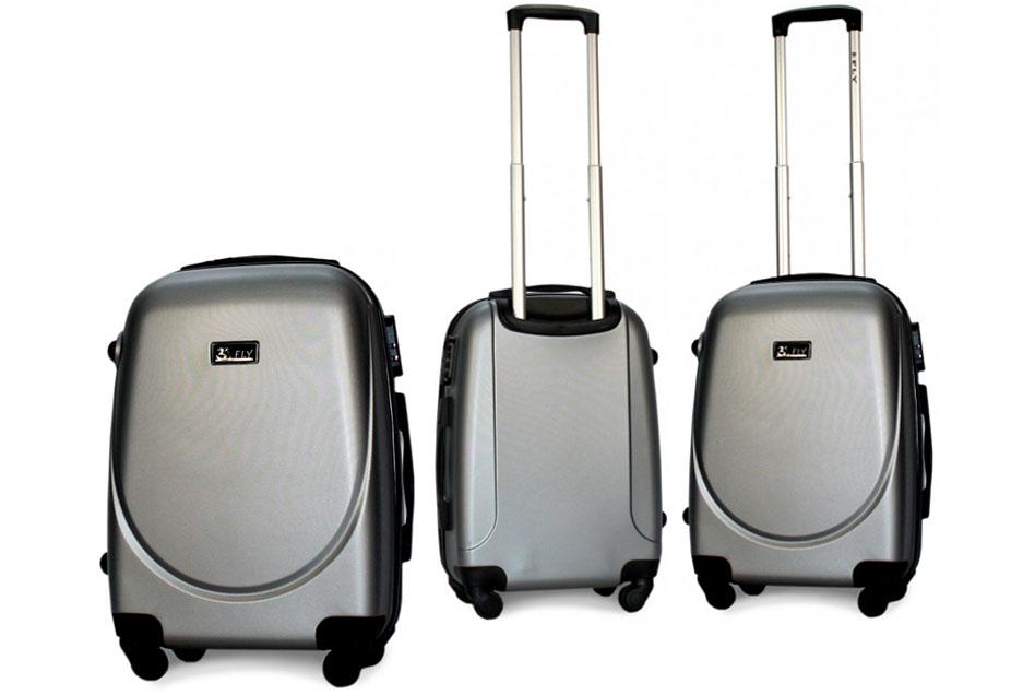 Валіза пластикова Fly 310 S на 4 колесах Срібний (CEKRBFL310SM4SRI) - фото 4