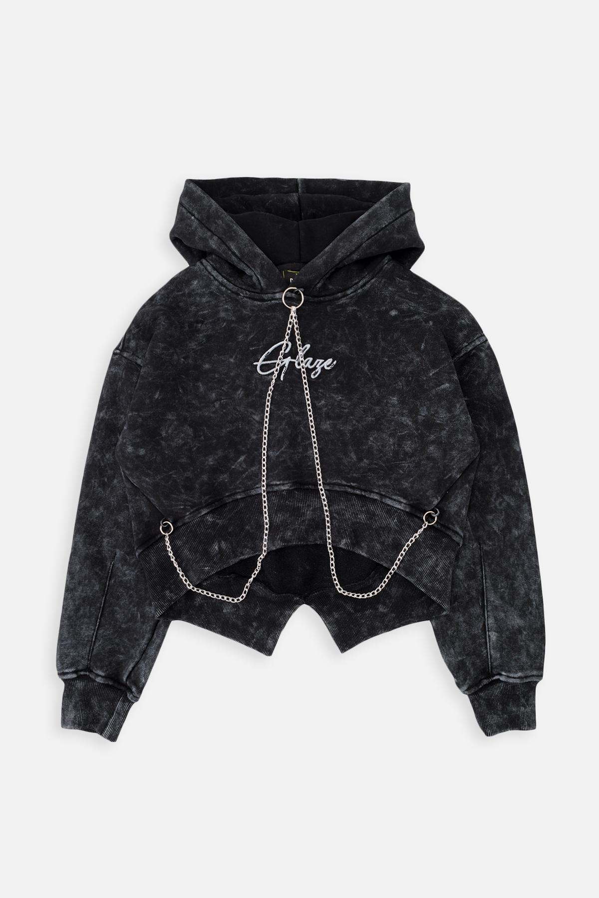 Худи для девочки 140 см Черный (SKT001037871)