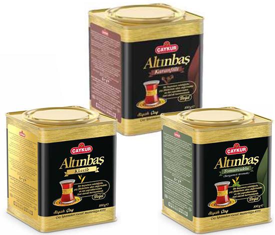 Набір чай турецький чорний CAYKUR Altınbas Класік/Гвоздика/Бергамот по 100 г (0046633)