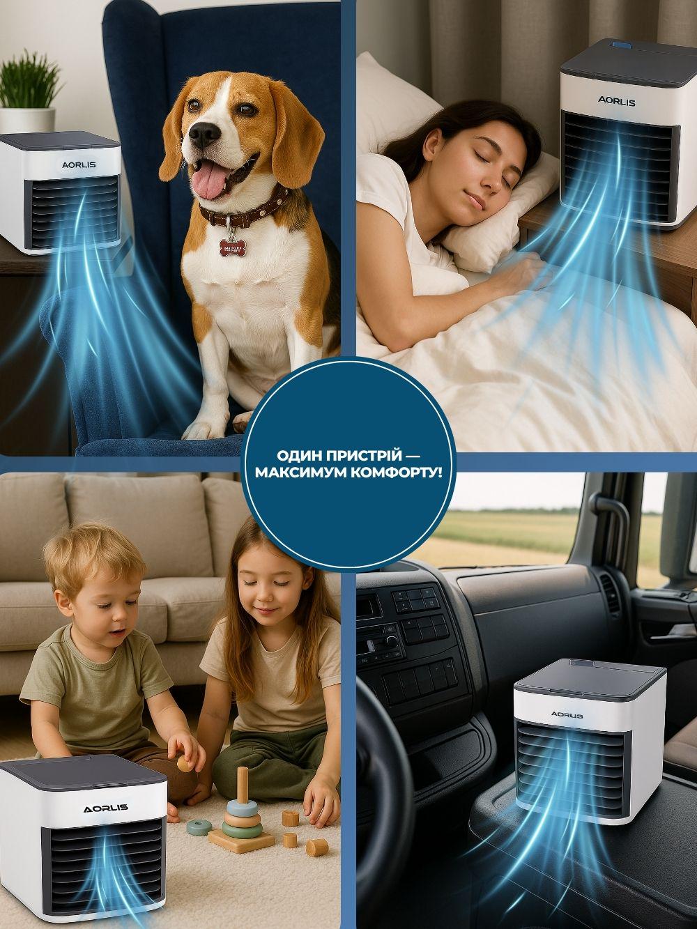 Кондиціонер портативний 3в1 Aoris AO-78046 Білий (c8c2a7b4) - фото 8