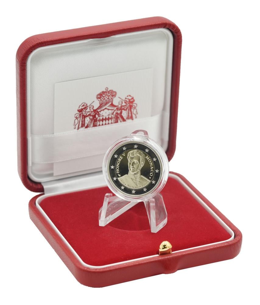 Коллекционная монета Монако 2 евро 2019 Биметалл Proof 200-летие вступления на престол князя Монако Оноре V (М17084)