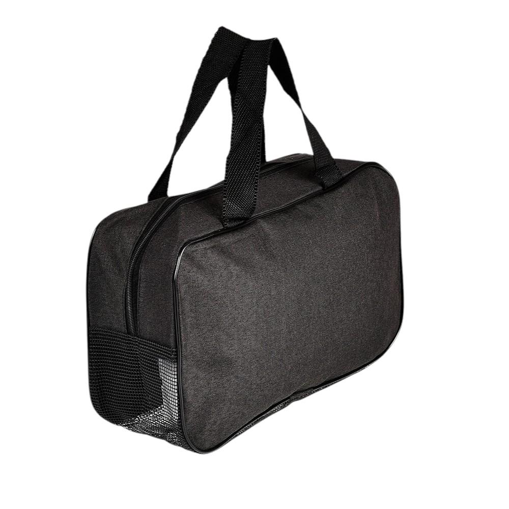 Сумка-косметичка с ручками Stenson Colorful 25.5х15.5х8.5см сетчатые вставки Черный (R33398)