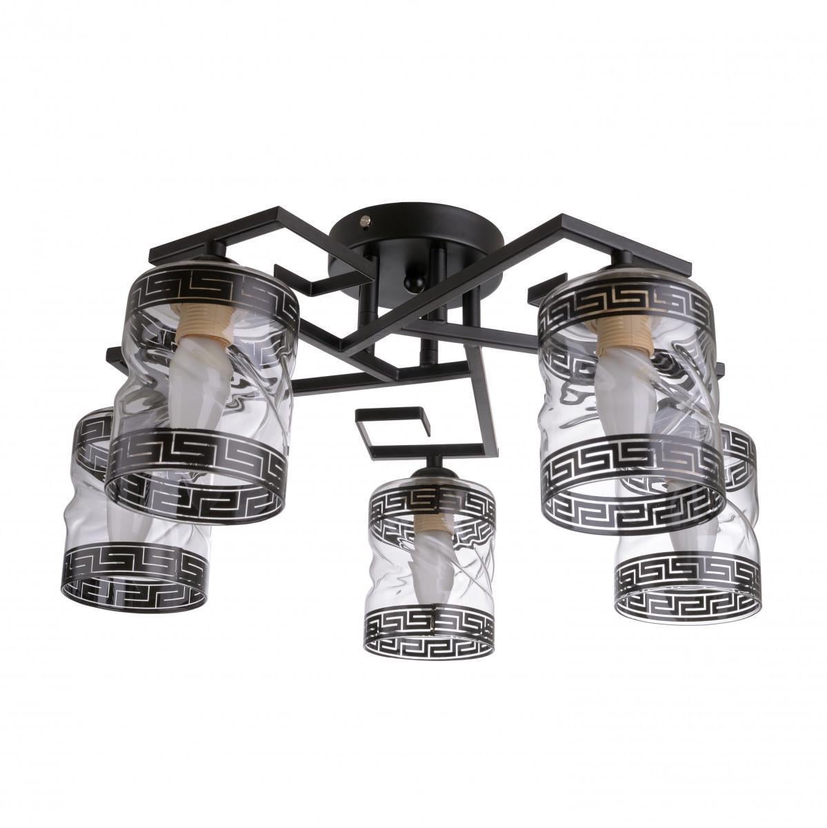 Люстра потолочная Brille классическая E27 40W BK LK-688C/5 24-426