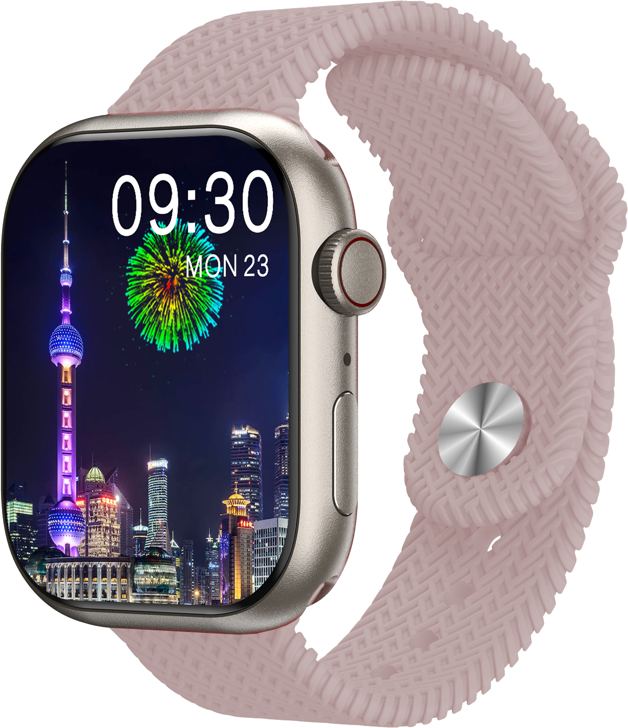 Cмарт-годинник AirPro HK9 Pro AmoLED Premium Series 8 з мікрофоном/тонометром 45 мм Pink/Aluminium (f9448d7e)