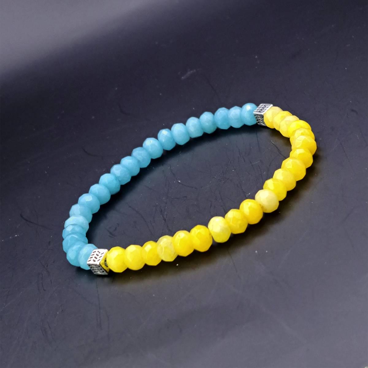 Браслет DARSANA Символ из натурального камня аквамарин/цитрин (DRSU0760)