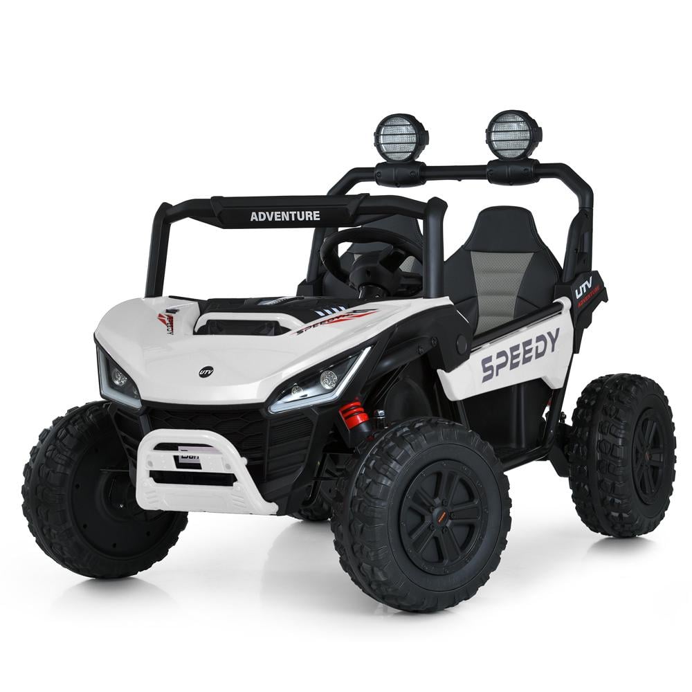 Дитячий електромобіль двомісний Bambi Jeep M 6205EBLR 4W Білий Дитячий електромобіль двомісний Bambi Jeep M 6205EBLR 4W Білий