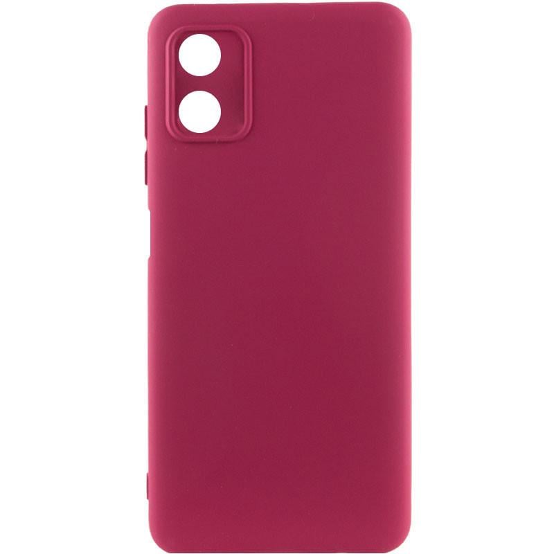 Противоударный Чехол Silicone Cover Lakshmi Full Camera (A) для Motorola Moto G04 / E14 Бордовый/Marsala