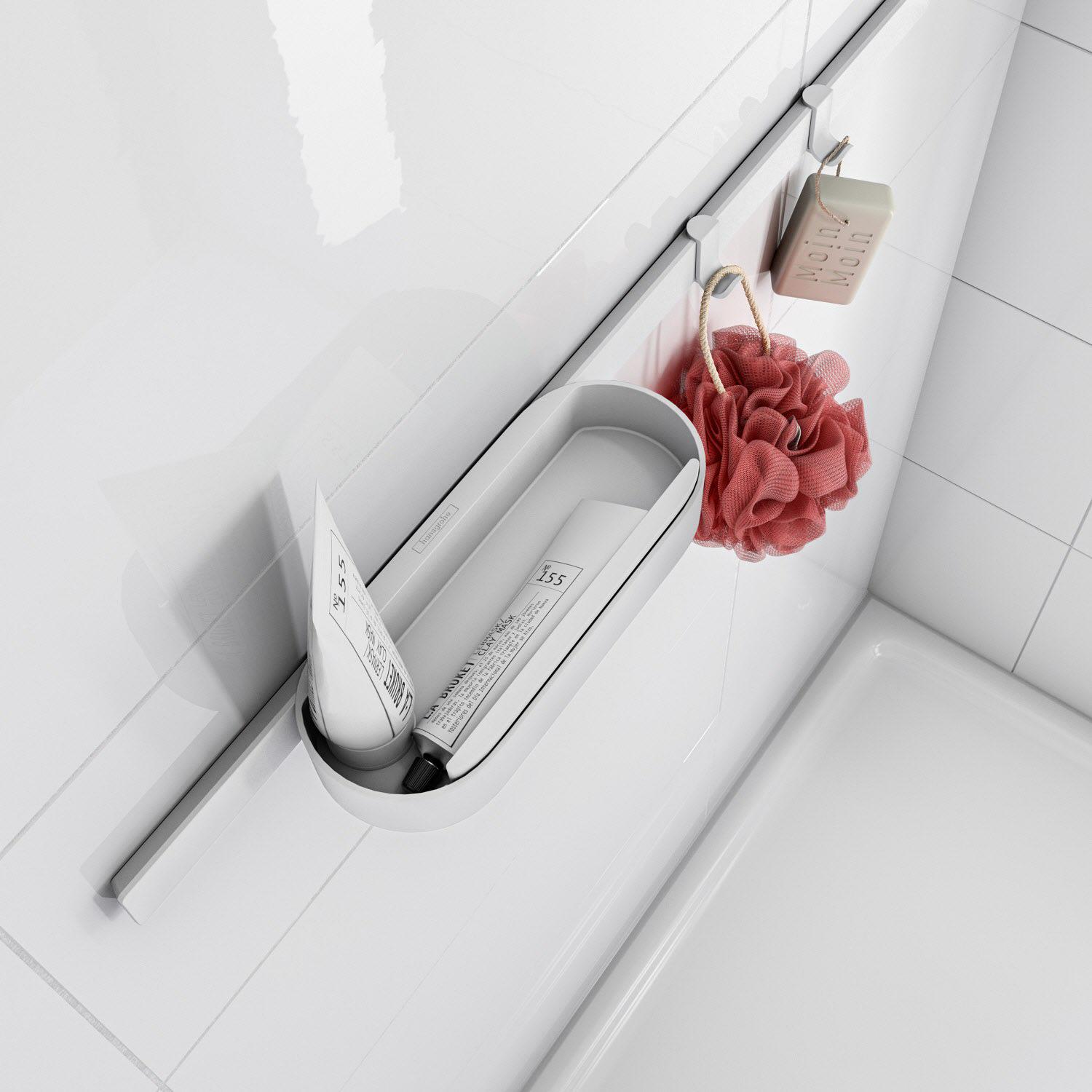 Набор аксессуаров для ванной Hansgrohe WallStoris 27967700 Белый (147422) - фото 5