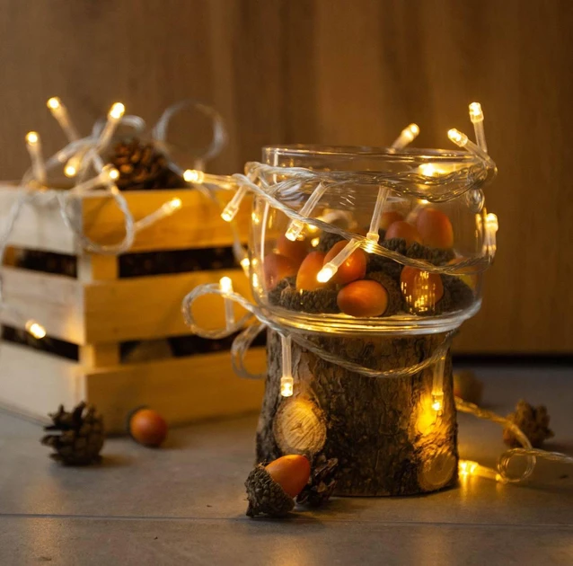 Гірлянда UKC 100 LED прозорий шнур Теплий Білий (2416306438) - фото 5 Гірлянда UKC 100 LED прозорий шнур Теплий Білий (2416306438) - фото 5