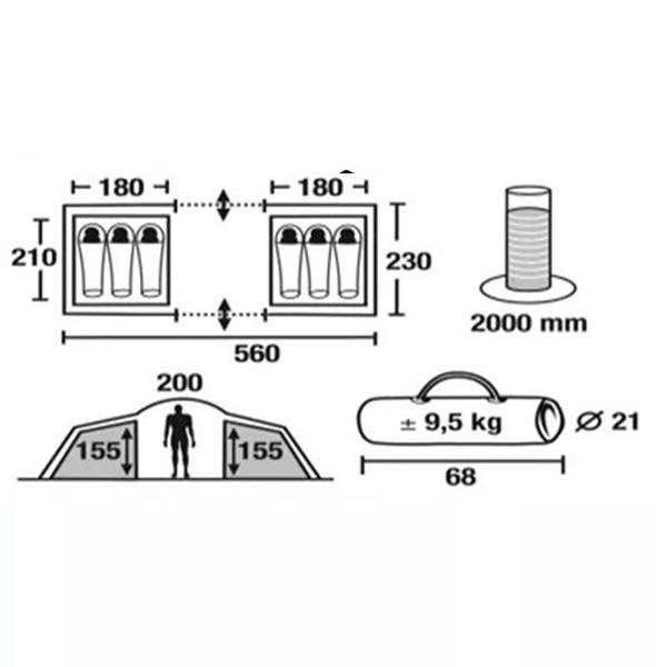 Намет Time Eco Camping-6 (4000810001873) - фото 4
