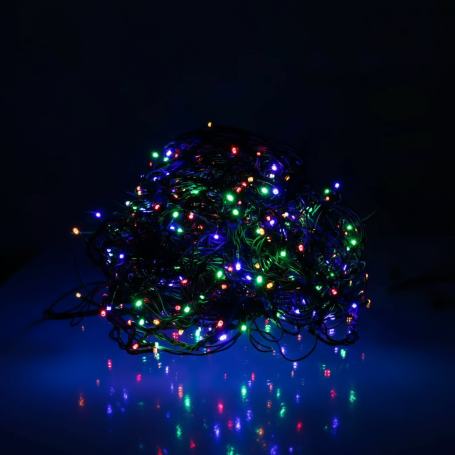 Гірлянда мережна Бахрома вулична 36 м 600 LED діодів від мережі чорна нитка Різнокольоровий (36МBML) - фото 1