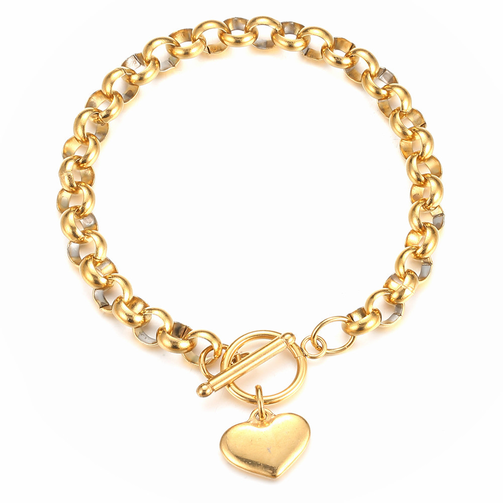 Браслет с подвеской в виде сердца JUVO Золотистый (9b6c4559) - фото 2 Браслет с подвеской в виде сердца JUVO Золотистый (9b6c4559) - фото 2