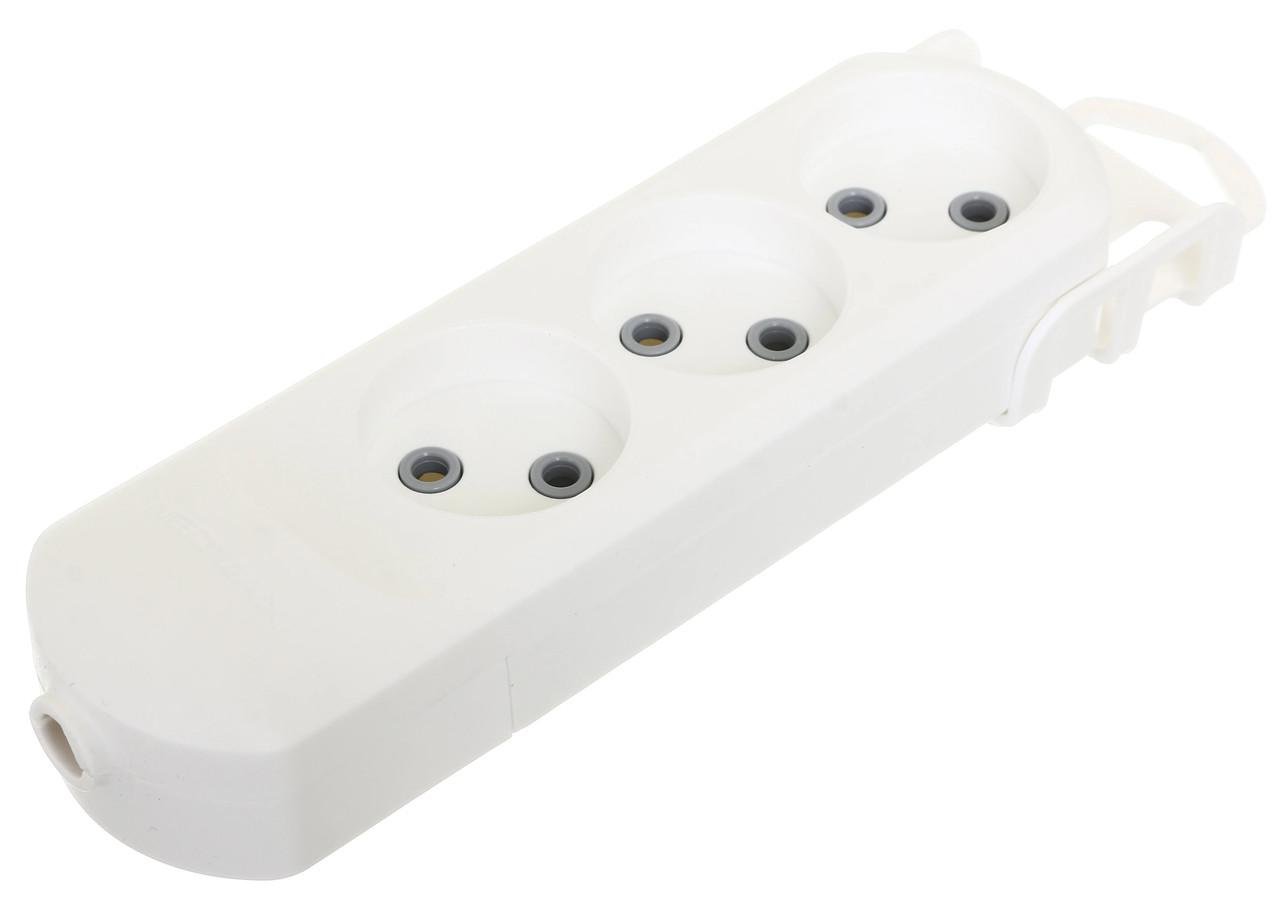 Колодка Neomax 3 гнезда без заземления Белый (NX500300)