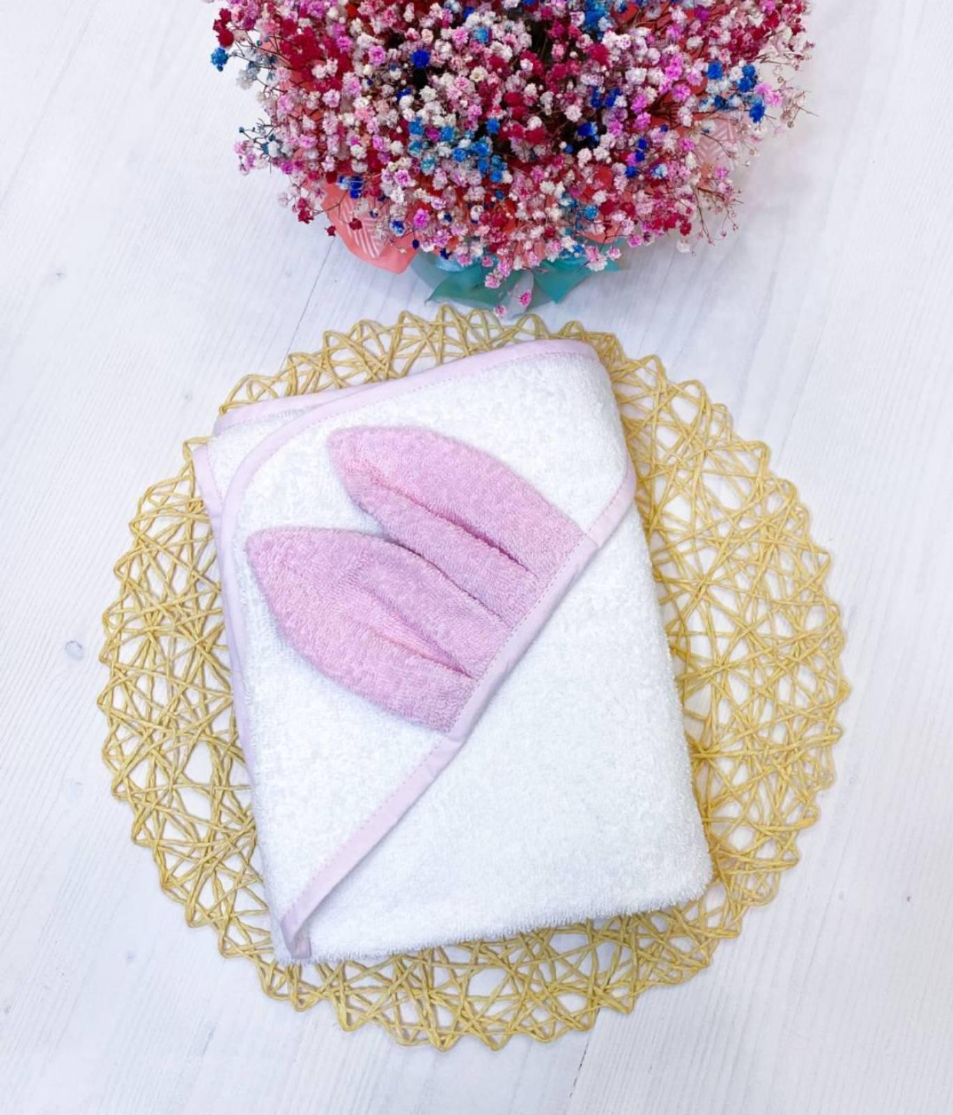 Полотенце махровое Ушастик 75x80 см Розовый (143630)