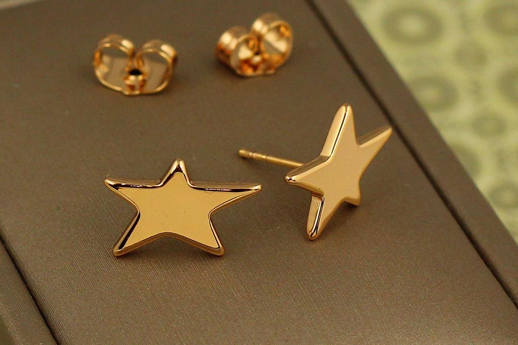 Серьги гвоздики Xuping Jewelry Звезда сцены 1,5 см Золотистый (33704948)