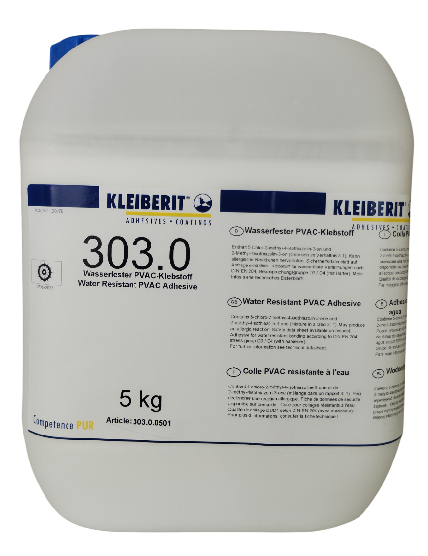 Клей ПВА столярный Kleiberit 303.0 влагостойкий Д3 5 кг (2308632724)