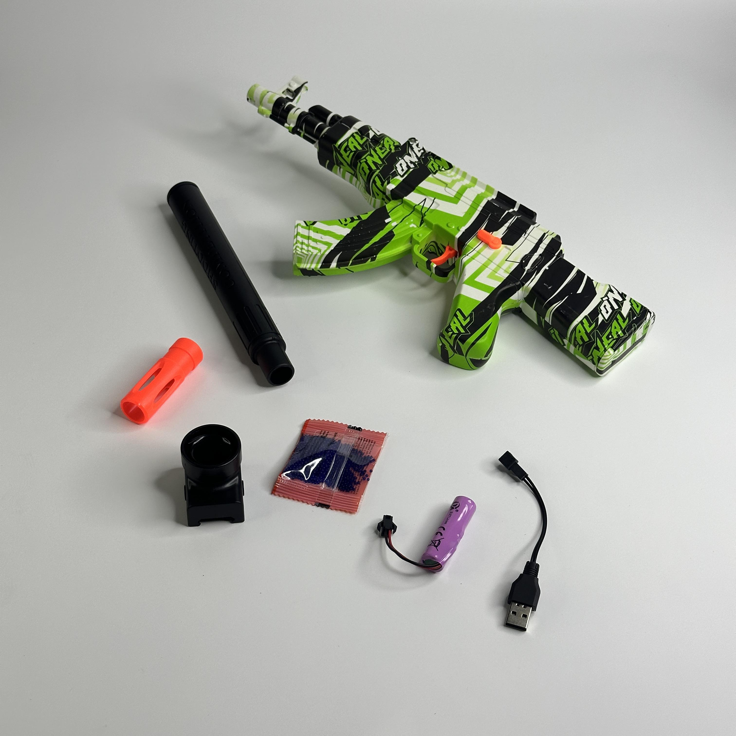 Автомат детский игрушечный Gun Toys стреляет орбизами аккумуляторный на гелевых шариках (WH10-4-Green)