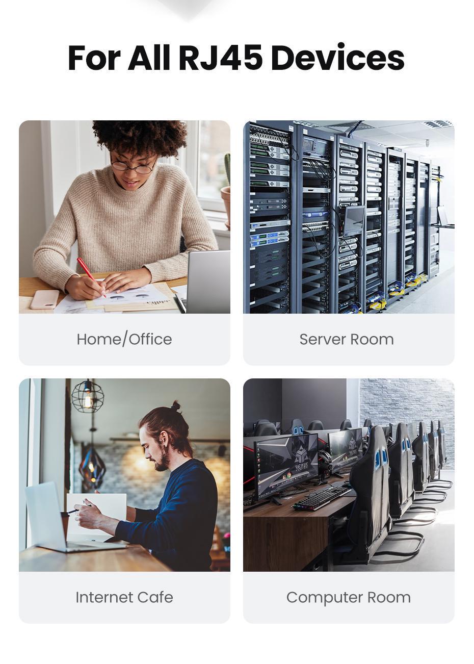 Интернет-кабель UGREEN Cat.8 F/FTP 40 Гбит/с 2000 МГц Lan RJ45 RJ 45 15 м Черный (30799) - фото 16