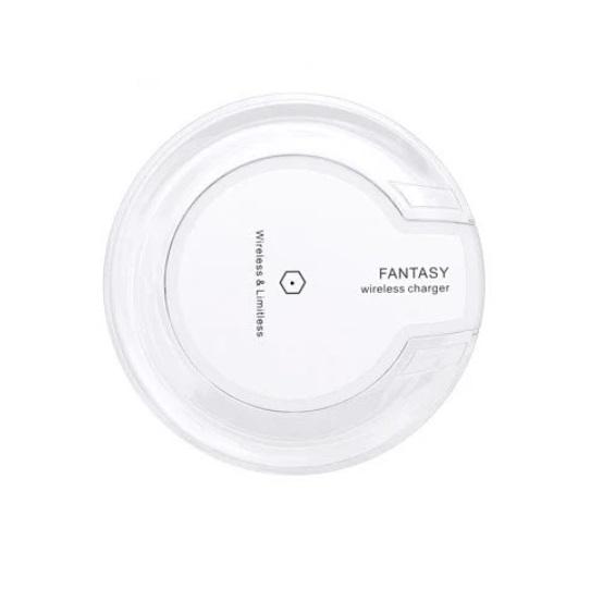 Зарядное устройство беспроводной Qi передатчик прозрачный LED Fantasy 5V 0,5 А White (358953)
