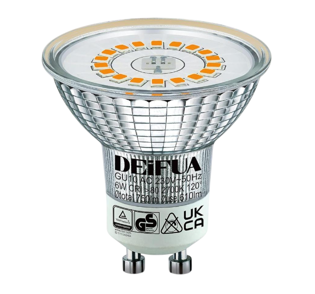 Лампа LED DEIFUA GU10 6W 6Вт 2700K 750 лм 6 шт. Теплый белый свет (SKU-013) Лампа LED DEIFUA GU10 6W 6Вт 2700K 750 лм 6 шт. Теплый белый свет (SKU-013)