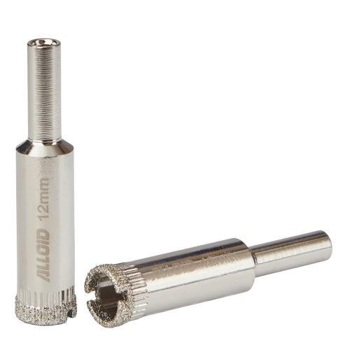 Свердло корончате Alloid Base алмазне по склу та кераміці 12 мм 2 шт. (GS-50012)