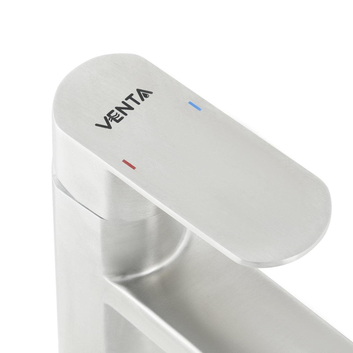 Смеситель для умывальника Venta VL103MS однорычажный в ванну нержавеющая сталь врезной - фото 3 Смеситель для умывальника Venta VL103MS однорычажный в ванну нержавеющая сталь врезной - фото 3