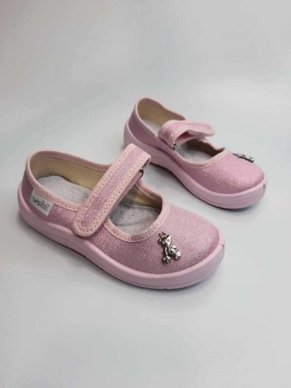 Тапочки Waldi для девочки текстильные р. 24 15 см Розовый (268-890)