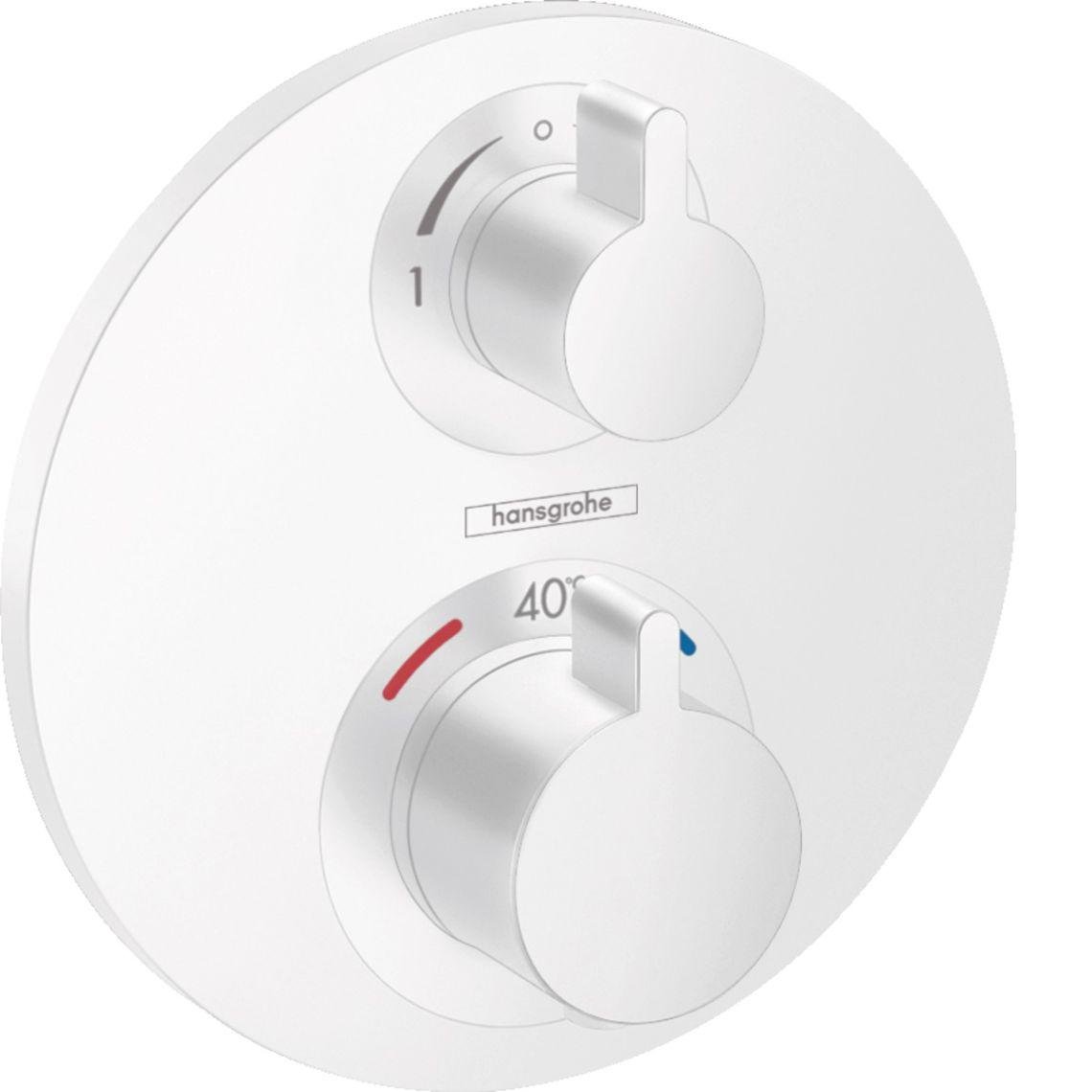 Термостат скрытого монтажа Hansgrohe Ecostat C на 2 потребителя Белый матовый (15758700)