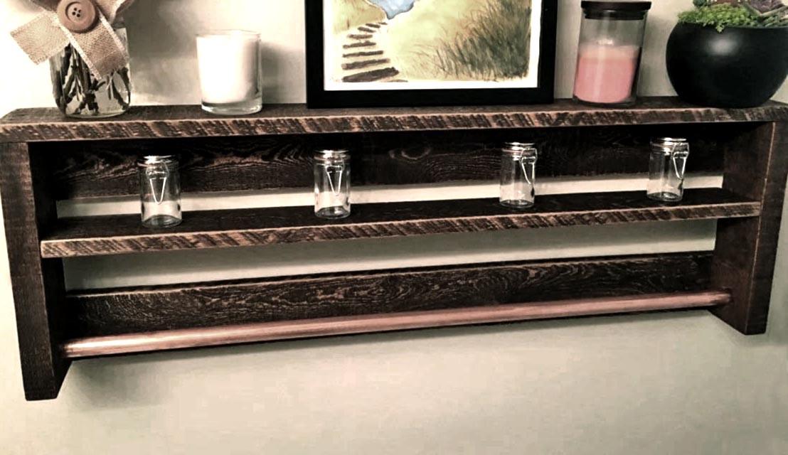 Полка для ванной из дерева Лютенбург Мокко (ВНП/009810)