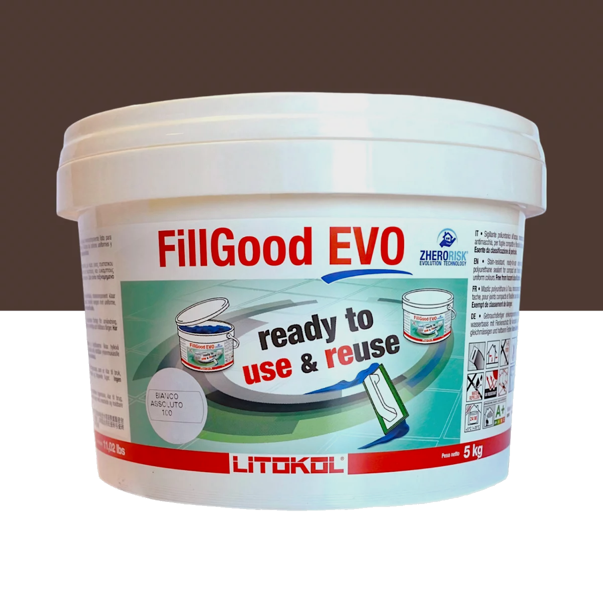 Затирка для швів епоксідна поліуретанова Litokol FillGood EVO 230 5 кг Какао