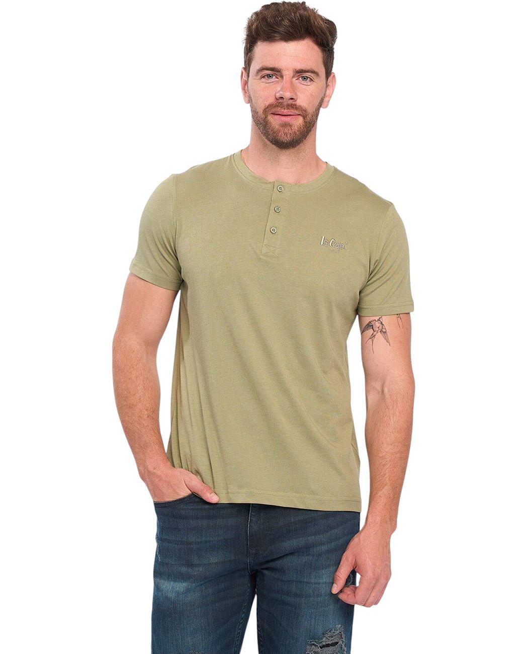 Футболка мужская Lee Cooper 10196474.GG9 L Оливковый (5942723049230)
