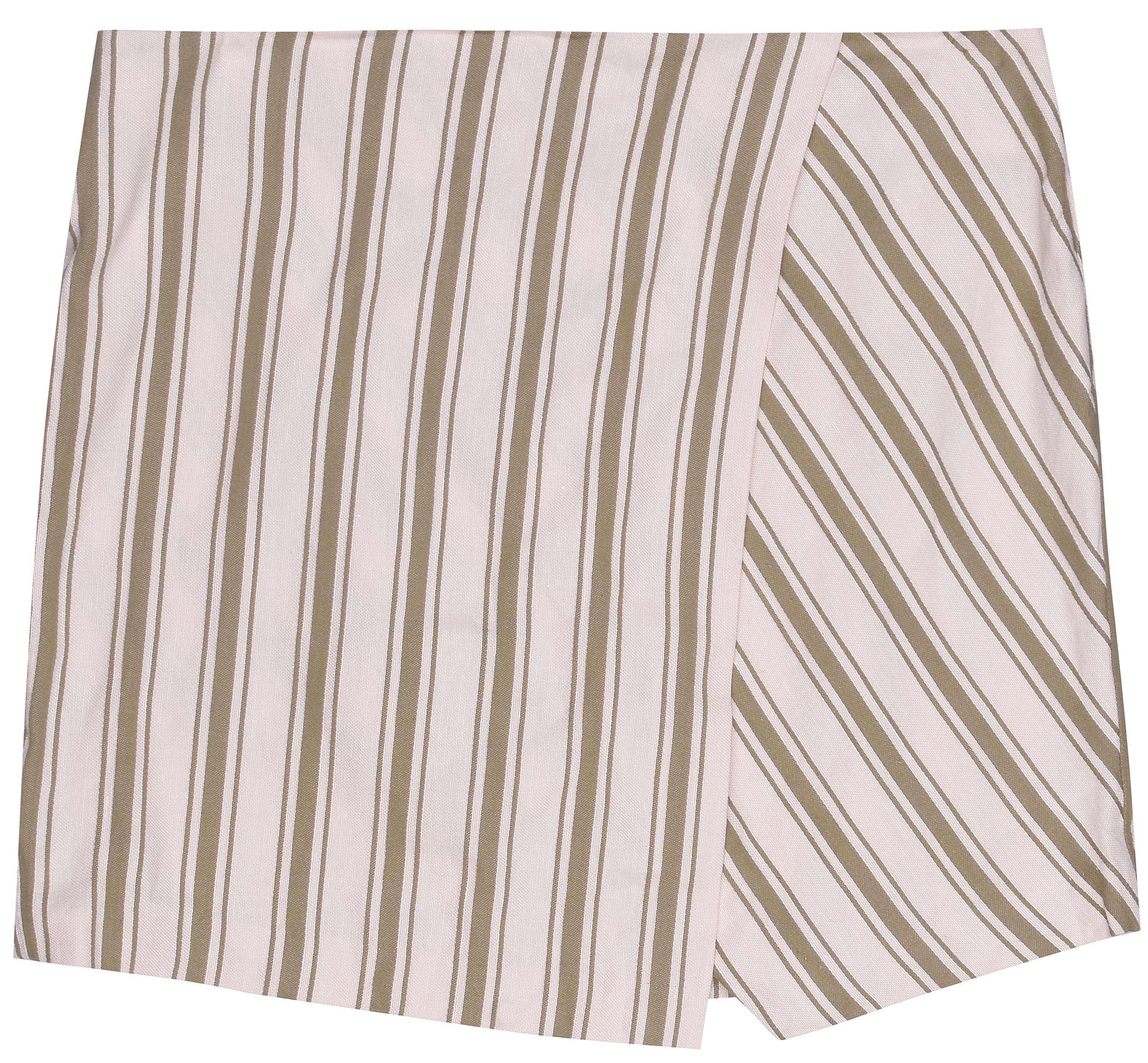 Юбка льняная в полоску р. 42 Бежево-зеленый (6575888RP3)