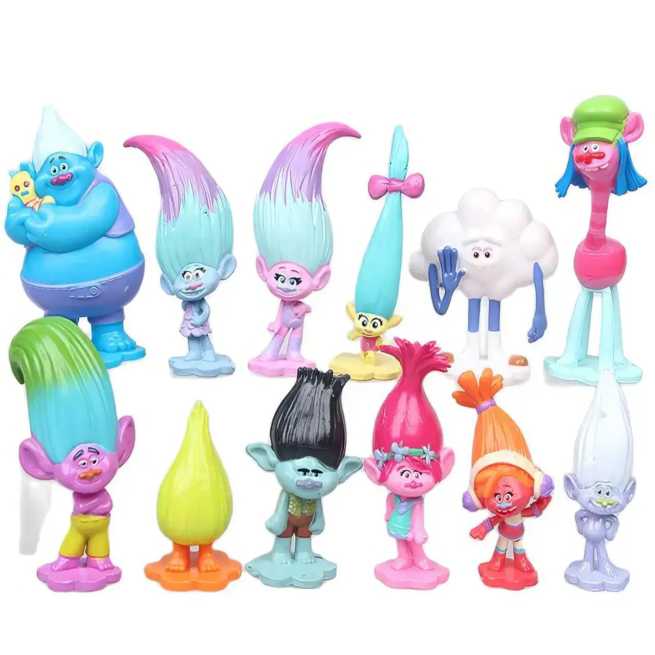 Набор фигурок Тролли 12в1 2-8 см