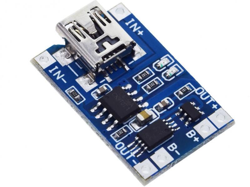 Модуль зарядний TP4056 Mini-USB DIY18650 з функцією захисту акумулятора Li-Ion (1778930828)