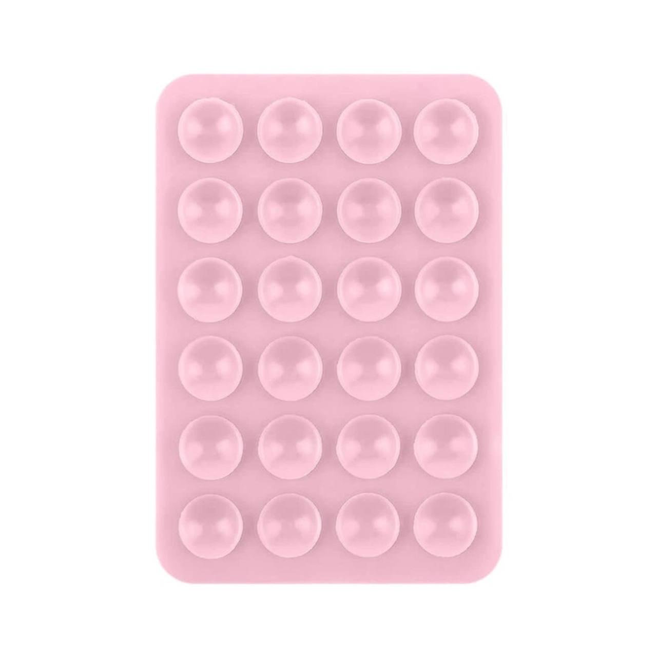 Тримач-ліппер для телефону силіконовий із присосками пастельний Рожевий (cb966461)