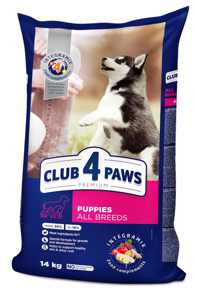 Сухой корм для щенков всех пород Club 4 Paws с курицей 14 кг (4820083909696)