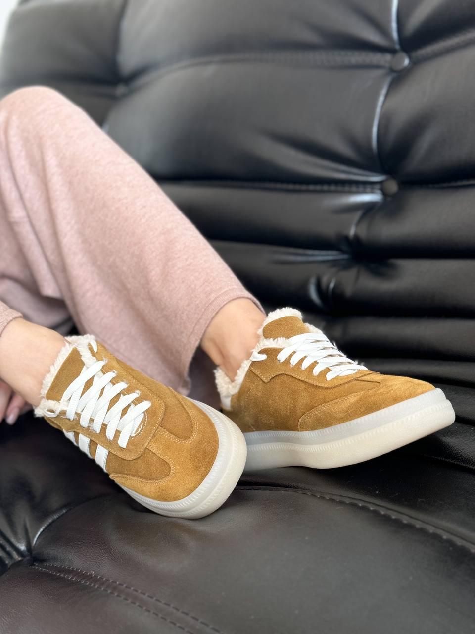 Кеди жіночі на хутрі Maya Shoes р. 38 Гірчичний (3021/1) - фото 2 Кеди жіночі на хутрі Maya Shoes р. 38 Гірчичний (3021/1) - фото 2