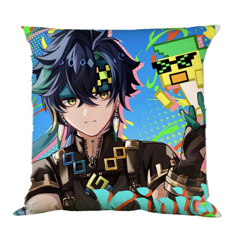 Подушка Кинич Геншин импакт двухсторонняя 40х40 см (p0428)