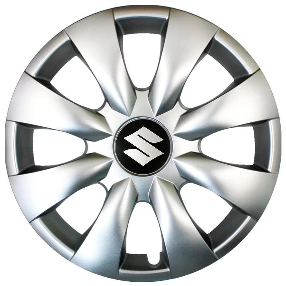 Колпаки SJS 316 с логотипом Suzuki R15 4 шт. Серебристый (2654558157)