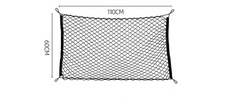 Сітка органайзер для багажника автомобіля 110x60 см Чорний (5032) - фото 7