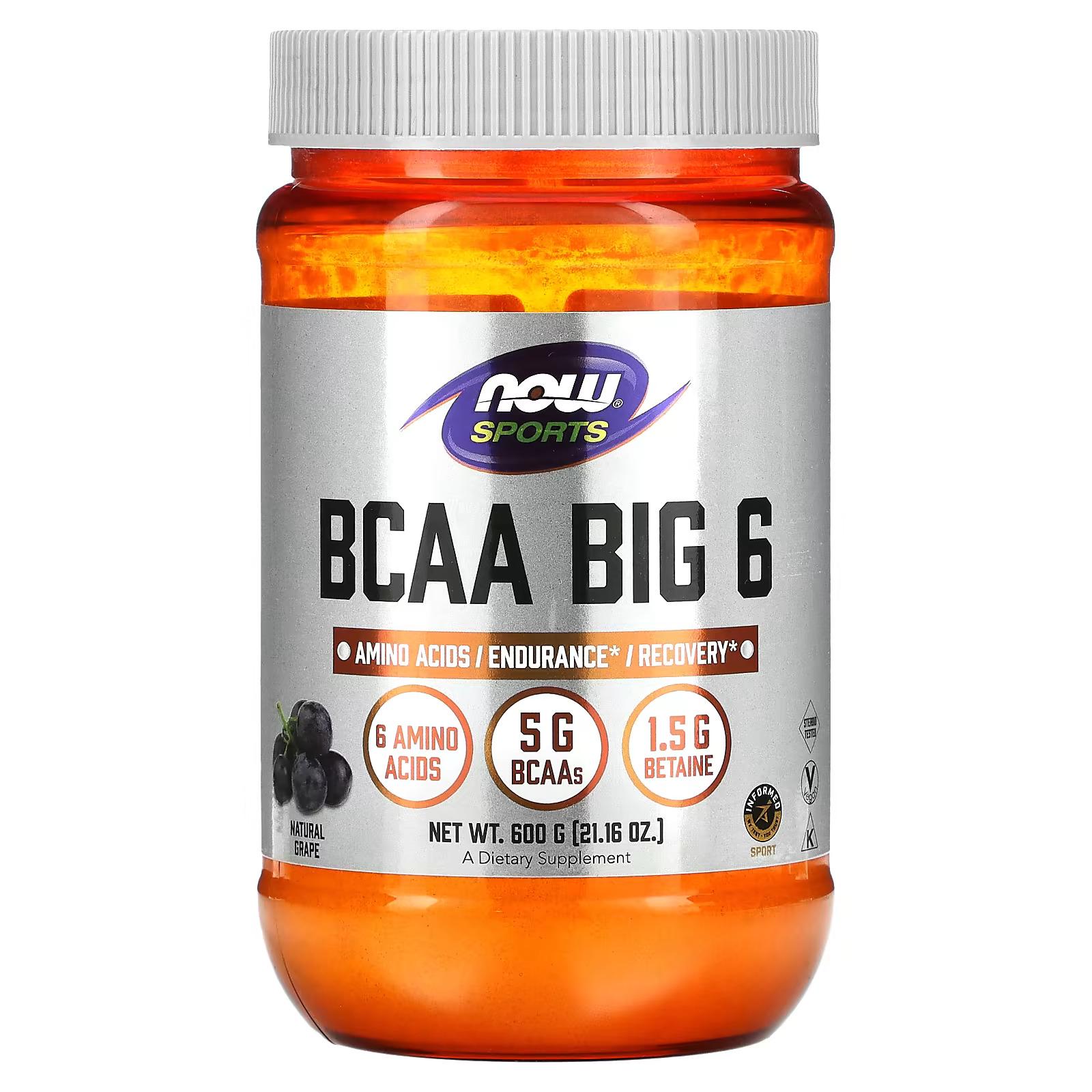 Амінокислота NOW BCAA BIG 6 POWDER 600 г Амінокислота NOW BCAA BIG 6 POWDER 600 г