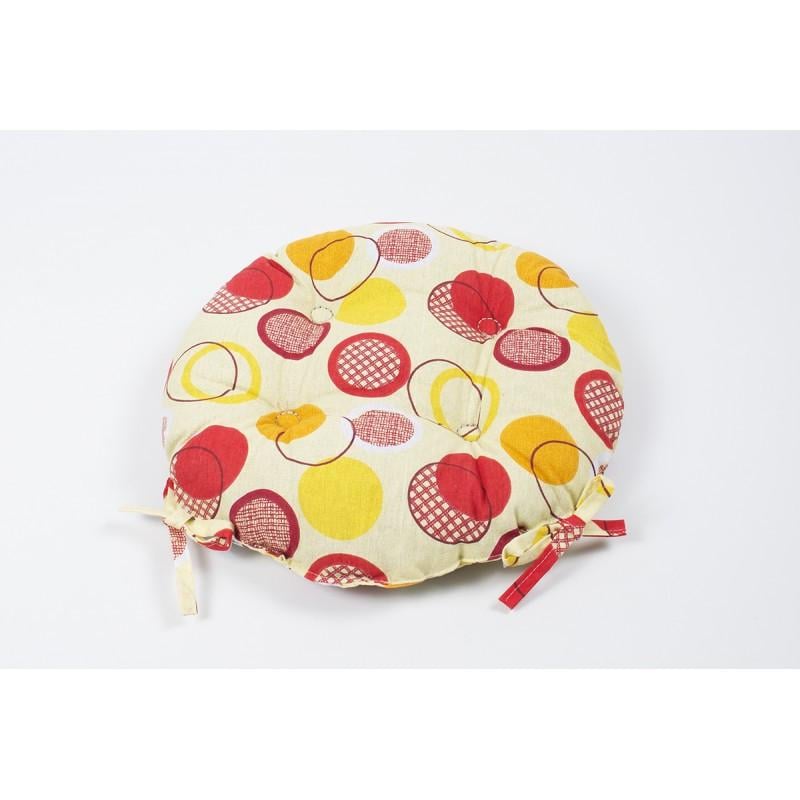 Подушка на стул Lotus Erin с завязками Желтый (2000022188661)