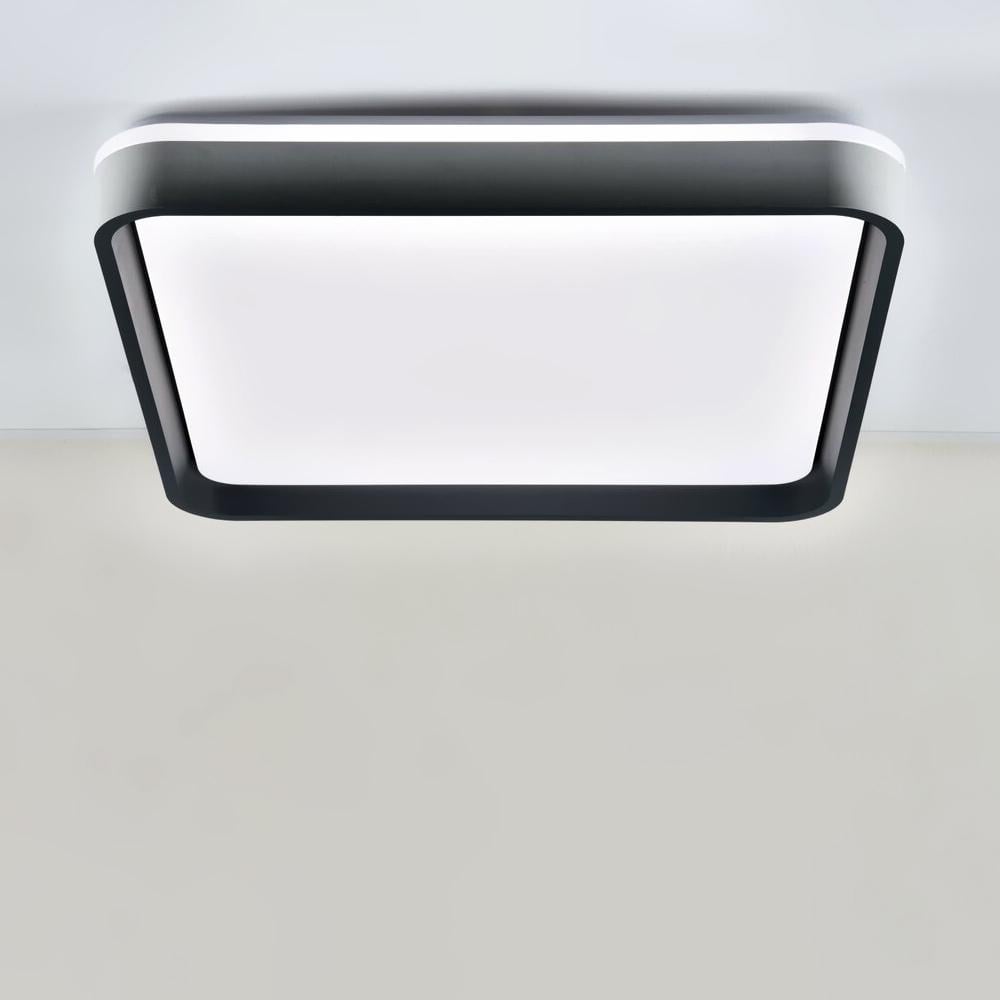 Люстра потолочная светодиодная Lighthouse SRS-19906 55W квадратная Серебристо-серый