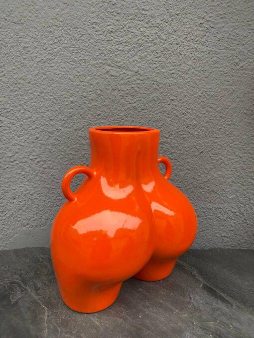 Ваза LOVE 26х24 см Оранжевый глянец