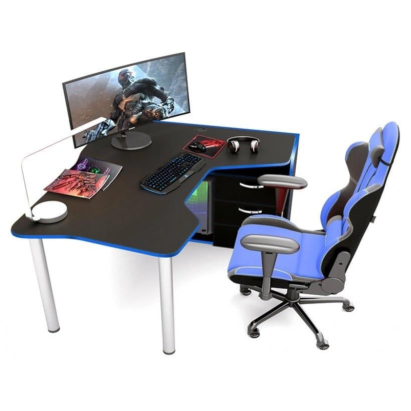 Геймерский стол XGamer KING Черный с синим (ГСXGK)