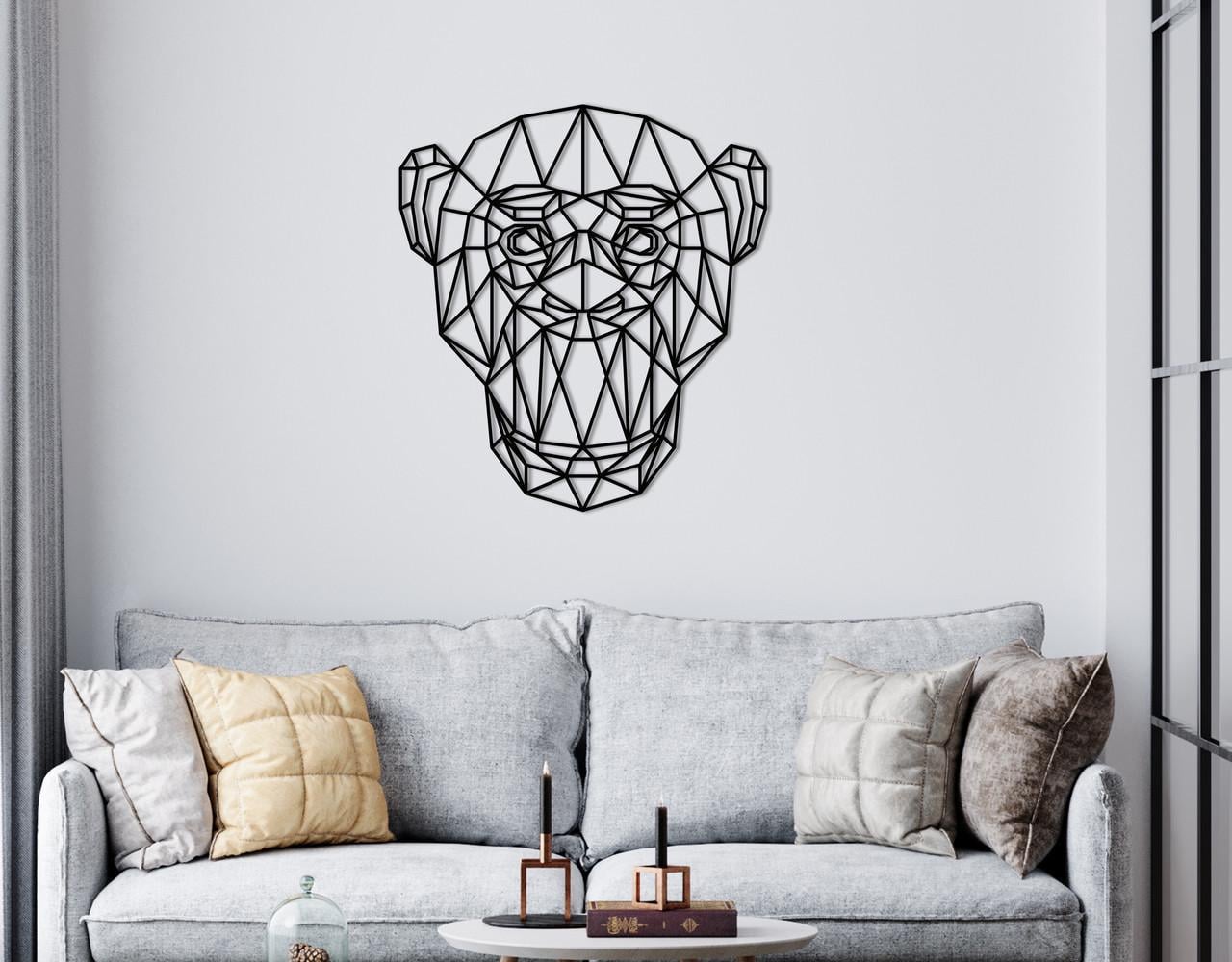 Декоративное панно на стену Upwood Decor Monkey 77х70 см Black (1584253195)