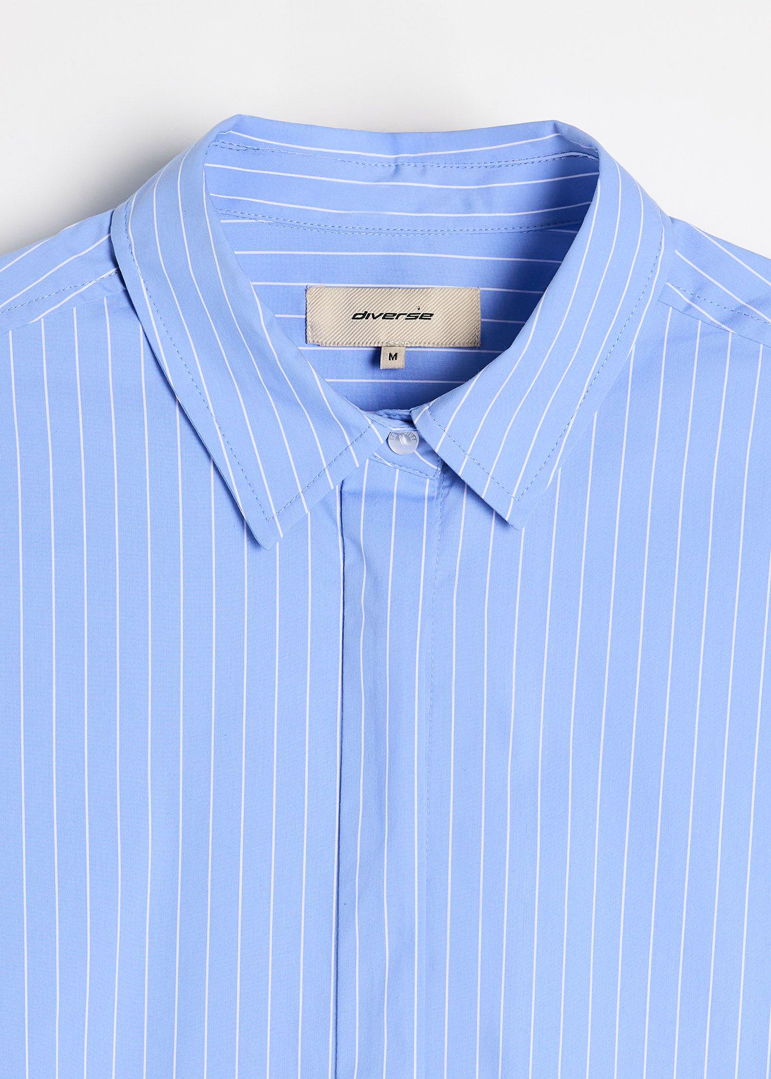 Сорочка жіноча з рукавами 3/4 Diverse TIRTA L Блакитний-Білий (5905384177094) - фото 6